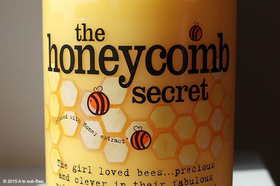 An image of a Honeycomb secret shower gel highlighting Bee needing to be anonymous and hidden