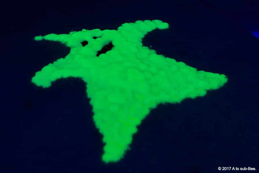 UV wax in the shape of Mr Oogie Boogie from The Nightmare before Christmas